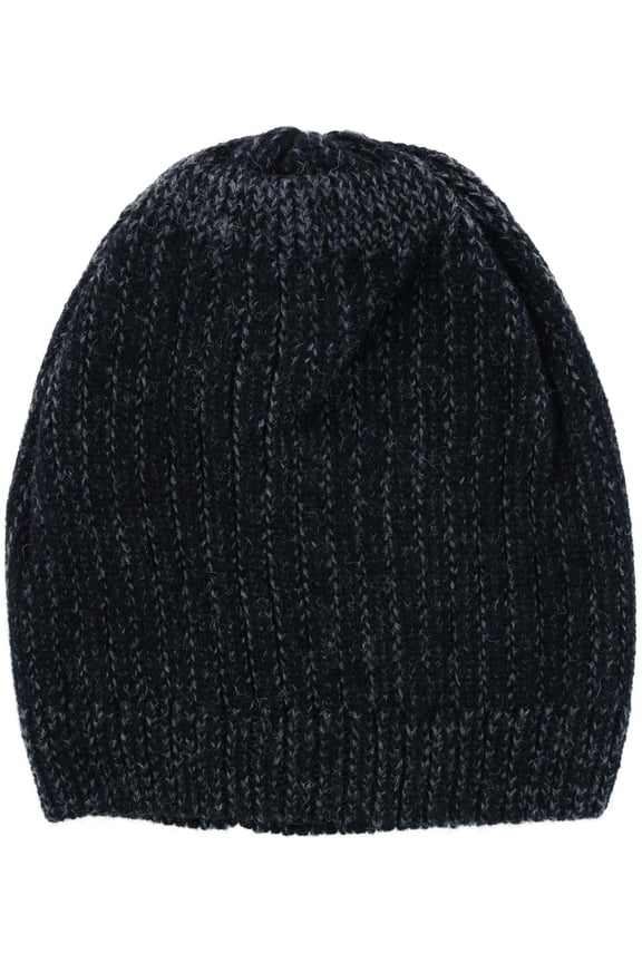 Ribbed Knit Mixed Wool Beanie (Men)