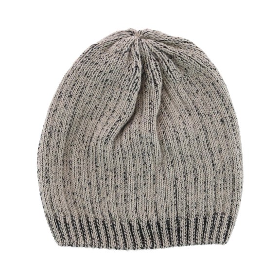 CTM  Ribbed Knit Mixed Wool Beanie (Men)