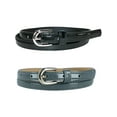 thumbnail image 1 of CTM  Skinny 1/2 Inch Dress Belt (Pack of 2 Colors) (Women), 1 of 3