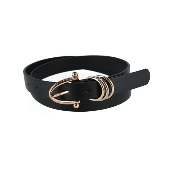 CTM Skinny Dress Belt with Triple Ring Detail (Women)