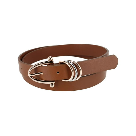 CTM  Skinny Dress Belt with Triple Ring Detail (Women)