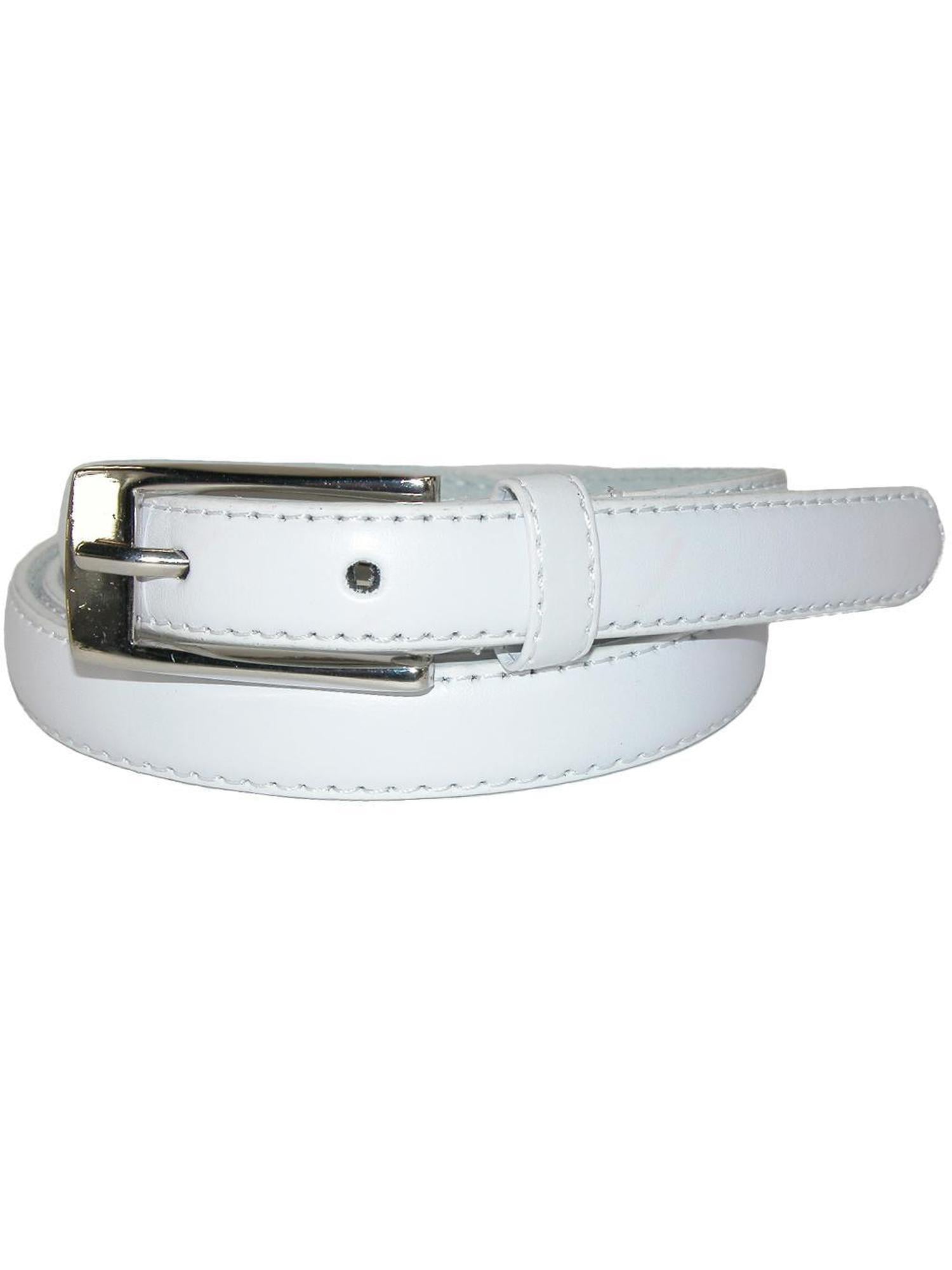 7055 Women's Belt Smooth Leather Casual Dress Skinny Belt 3/4(19mm) Wide