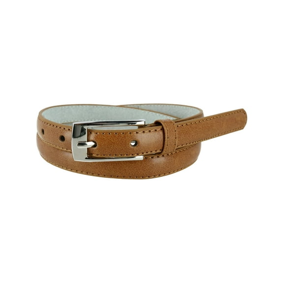 CTM  Skinny 3/4 Inch Leather Dress Belt (Women)