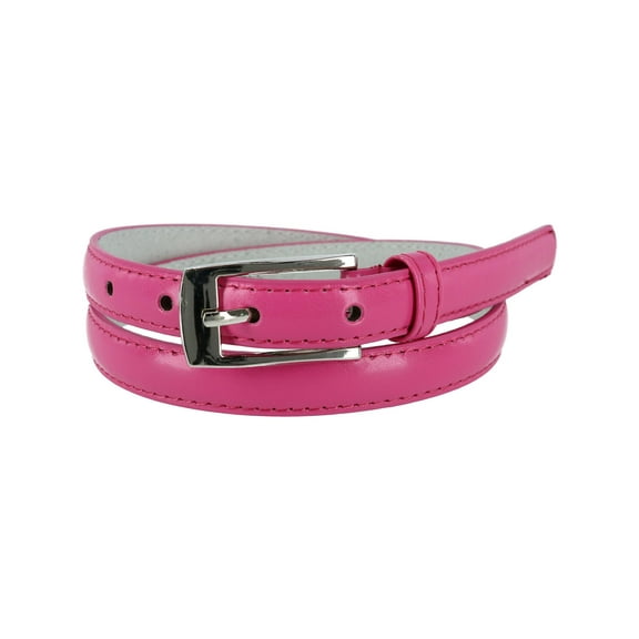 CTM  Skinny 3/4 Inch Leather Dress Belt (Women)