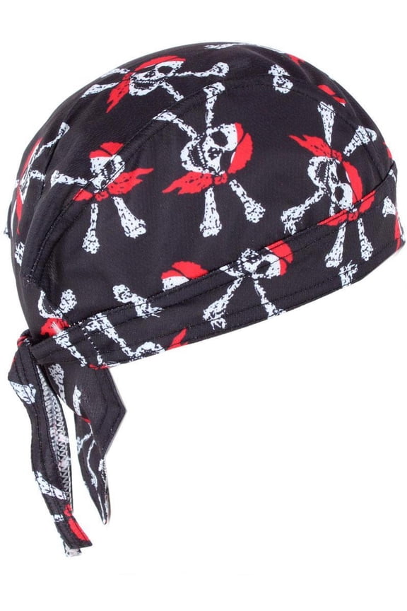 Skull and Crossbones Biker Cap by Wootie (Men)