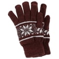 thumbnail image 1 of CTM  Snowflake Pattern Knit Winter Gloves (Men), 1 of 4