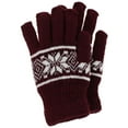 thumbnail image 1 of CTM  Snowflake Pattern Knit Winter Gloves (Men), 1 of 4