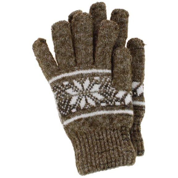 CTM  Snowflake Pattern Knit Winter Gloves (Men)