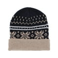 thumbnail image 1 of CTM  Snowflake Pattern Winter Knit Beanie Hat (Men), 1 of 4