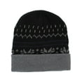 thumbnail image 1 of CTM  Snowflake Pattern Winter Knit Beanie Hat (Men), 1 of 3