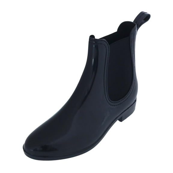 CTM  Solid Color Waterproof Ankle Rain Boots (Women)