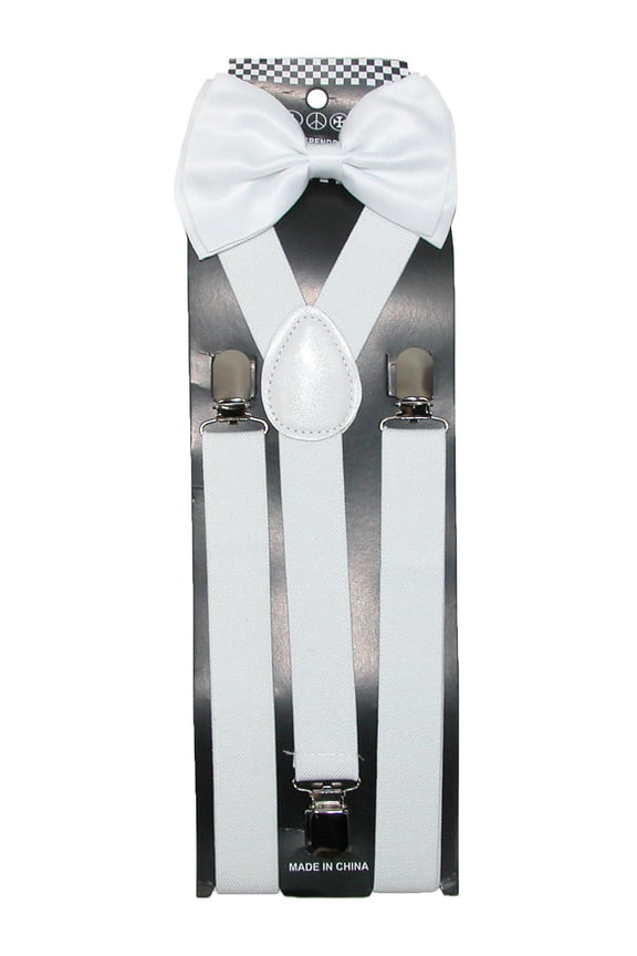 ® Solid Bow Tie with Suspender Set (Men's)