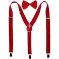 thumbnail image 1 of CTM  Solid Bow Tie with Suspender Set (Men), 1 of 4