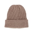 thumbnail image 1 of CTM  Solid Braided Knit Winter Beanie Hat (Women), 1 of 4