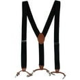 thumbnail image 1 of CTM  Solid Color Elastic Y-Back Double Clip-End Suspender (Men), 1 of 5