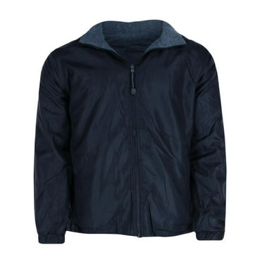 CTM  Solid Color Water Resistant Hooded Zip Up Winderbreaker Jacket (Men)