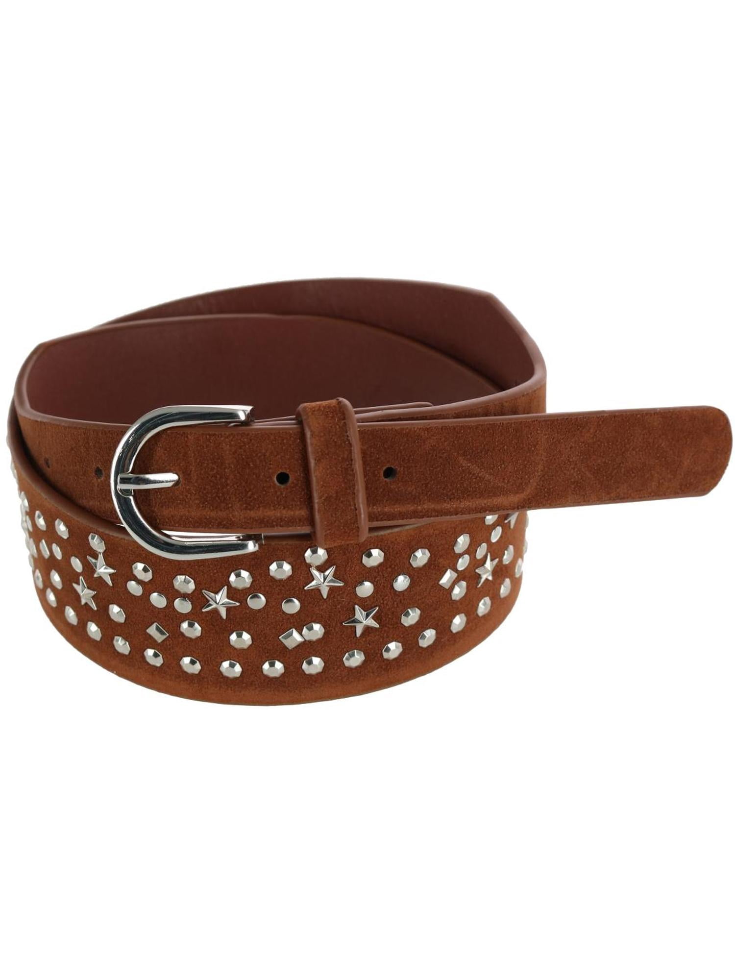 CTM Star Sequin Faux Suede Belt (Women) - Walmart.com