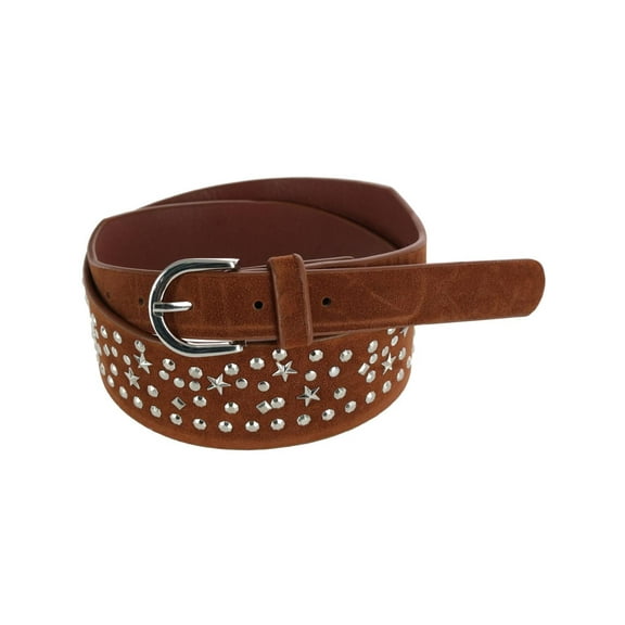 CTM  Star Sequin Faux Suede Belt (Women)