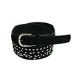 thumbnail image 1 of CTM  Star Sequin Faux Suede Belt (Women), 1 of 4