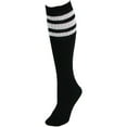 thumbnail image 1 of CTM Striped Top Ribbed Tube Socks (4 Pair Pack), 1 of 2