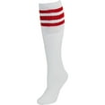 thumbnail image 1 of CTM Striped Top Ribbed Tube Socks (4 Pair Pack), 1 of 2