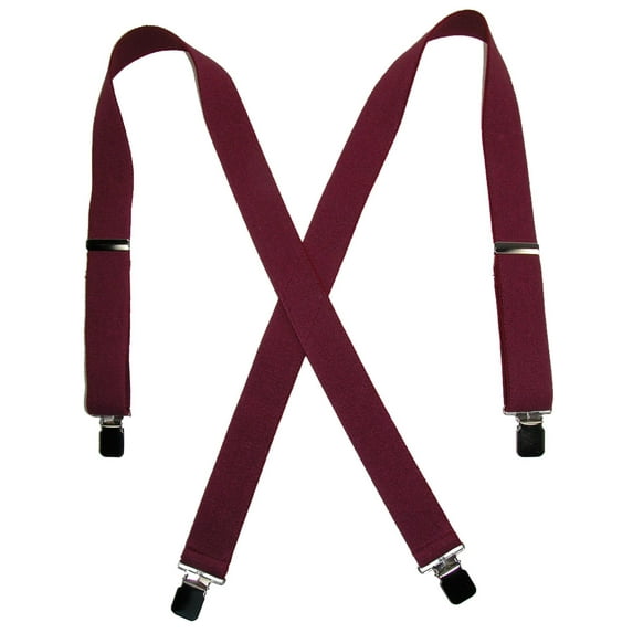 CTM Terry Casual Elastic Clip-End 1 1/2 Inch Suspenders (Men)