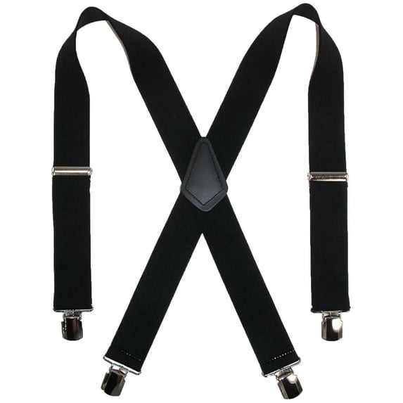 CTM Terry Casual Elastic with Anti Slip Pin Clip 2 Inch Suspenders (Men)
