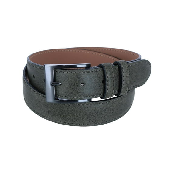 CTM Textured Italian Leather Belt with Sqaure Buckle (Men)