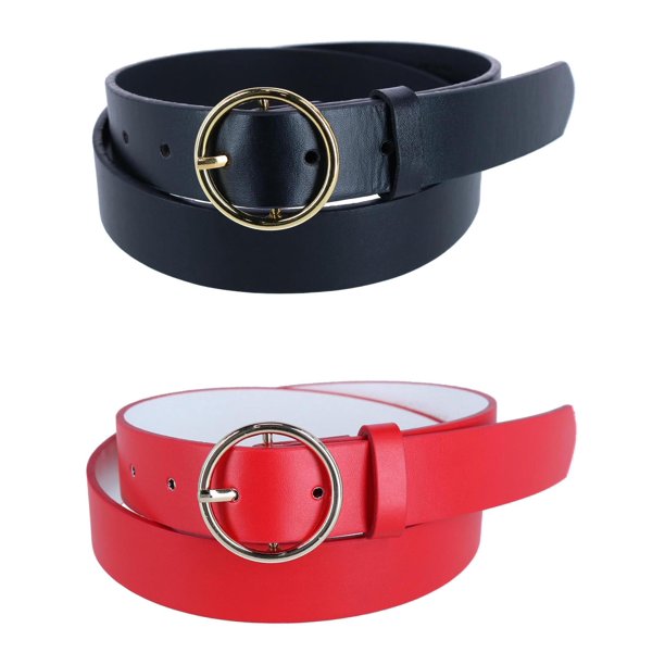 CTM Thick Rounded Buckle Belt (Pack of 2) (Women) - Walmart  display picture 3