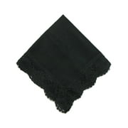 CTM Twilight Beauty Black Lace Handkerchief (Women)