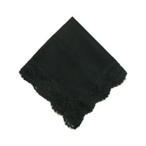 CTM  Twilight Beauty Black Lace Handkerchief (Women)