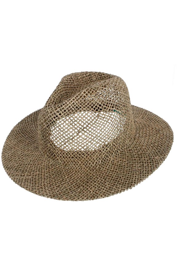 Unisex Twisted Straw Fedora with Shapeable Brim