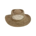 thumbnail image 1 of CTM Unisex Twisted Straw Gambler Hat, 1 of 5