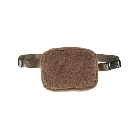 CTM Unisex Sherpa Waistpack with Adjustable Strap