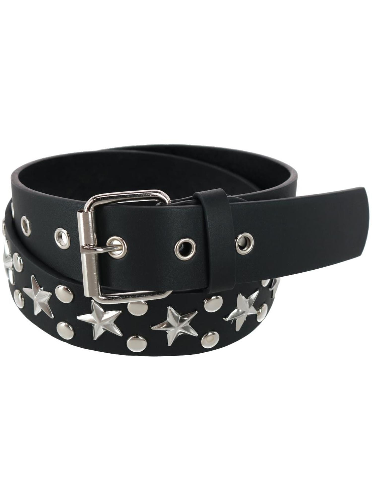 CTM Unisex Studded Star Roller Buckle Belt - Walmart.com