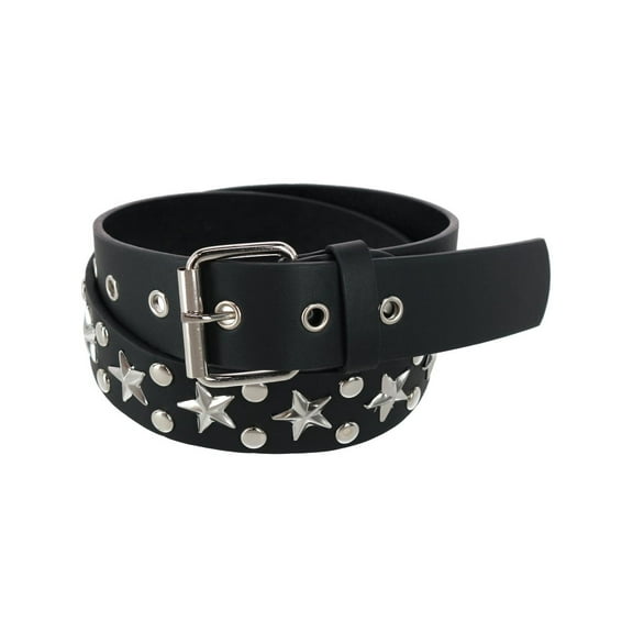 CTM Unisex Studded Star Roller Buckle Belt