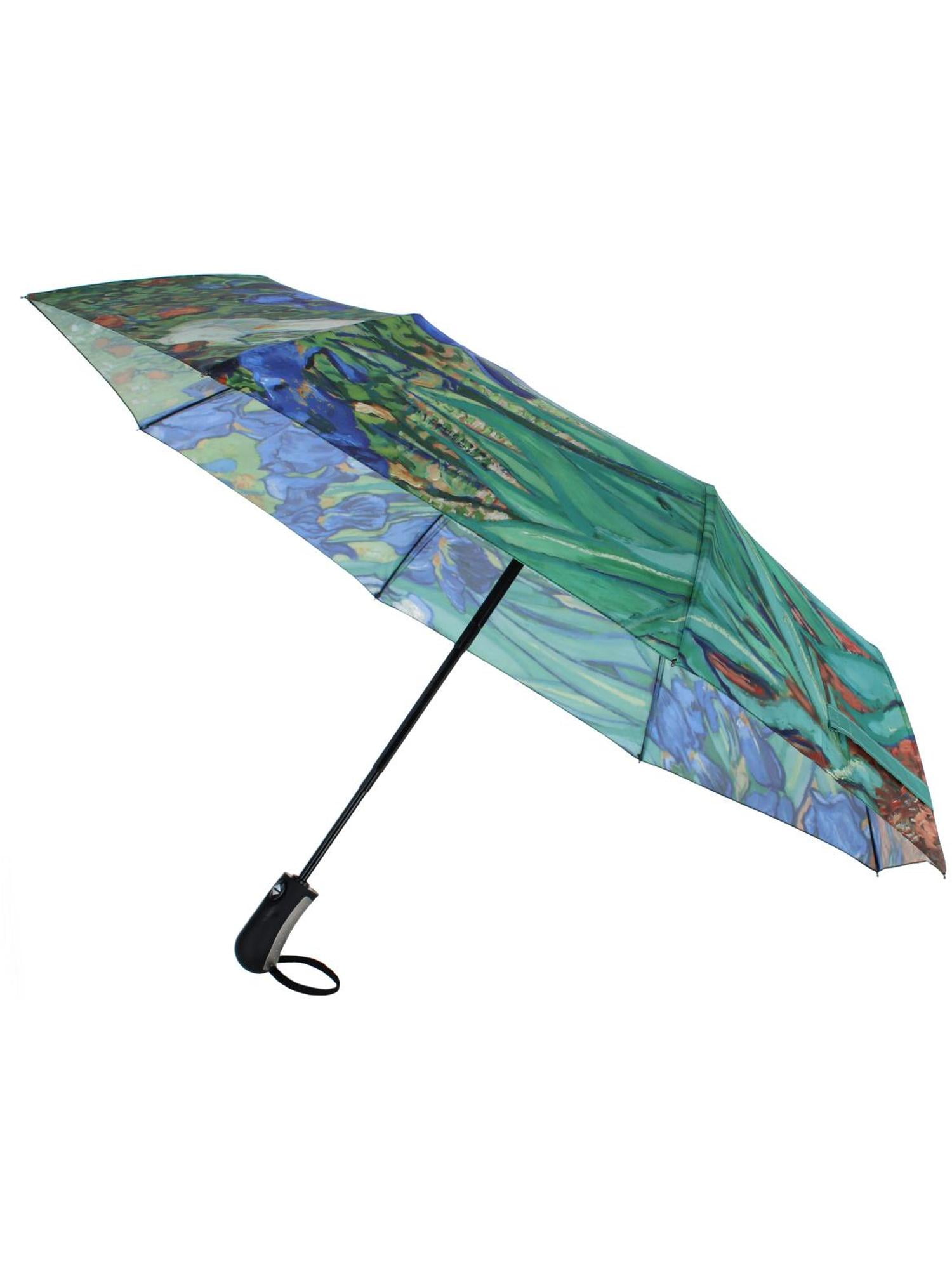 CTM  Van Gogh Irises Auto Open Compact Umbrella (Women)