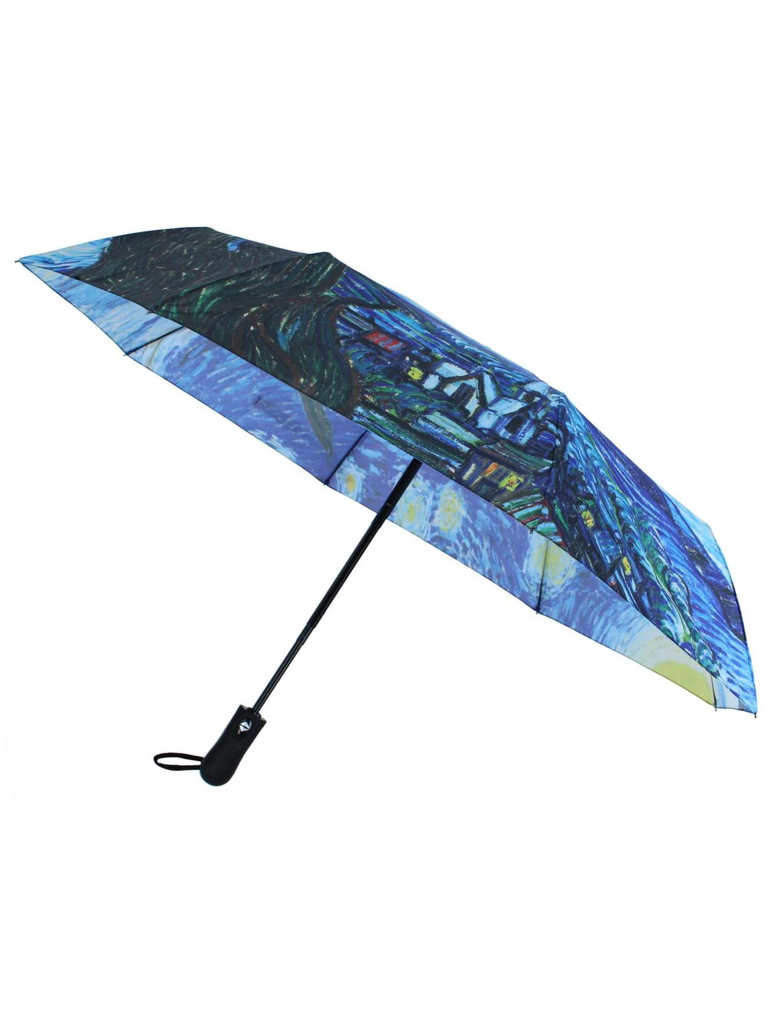 CTM  Van Gogh Starry Night Auto Open Compact Umbrella (Women)