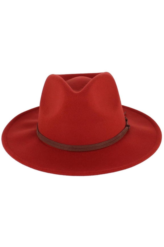 Vegan Felt Fedora with Knotted Hatband (Women)