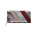 thumbnail image 1 of CTM  Vegan Leather Rainbow Striped Wallet (Women), 1 of 4