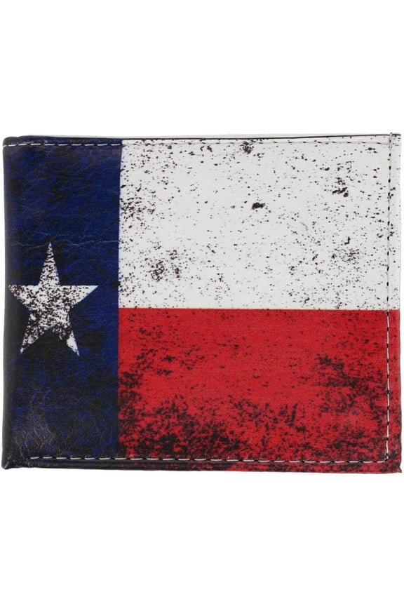 Vintage Texas Flag Bifold Wallet (Men)