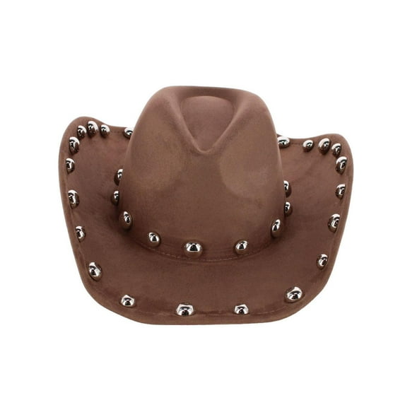 CTM Western Ball Studded Trim Cowboy Hat (Women)