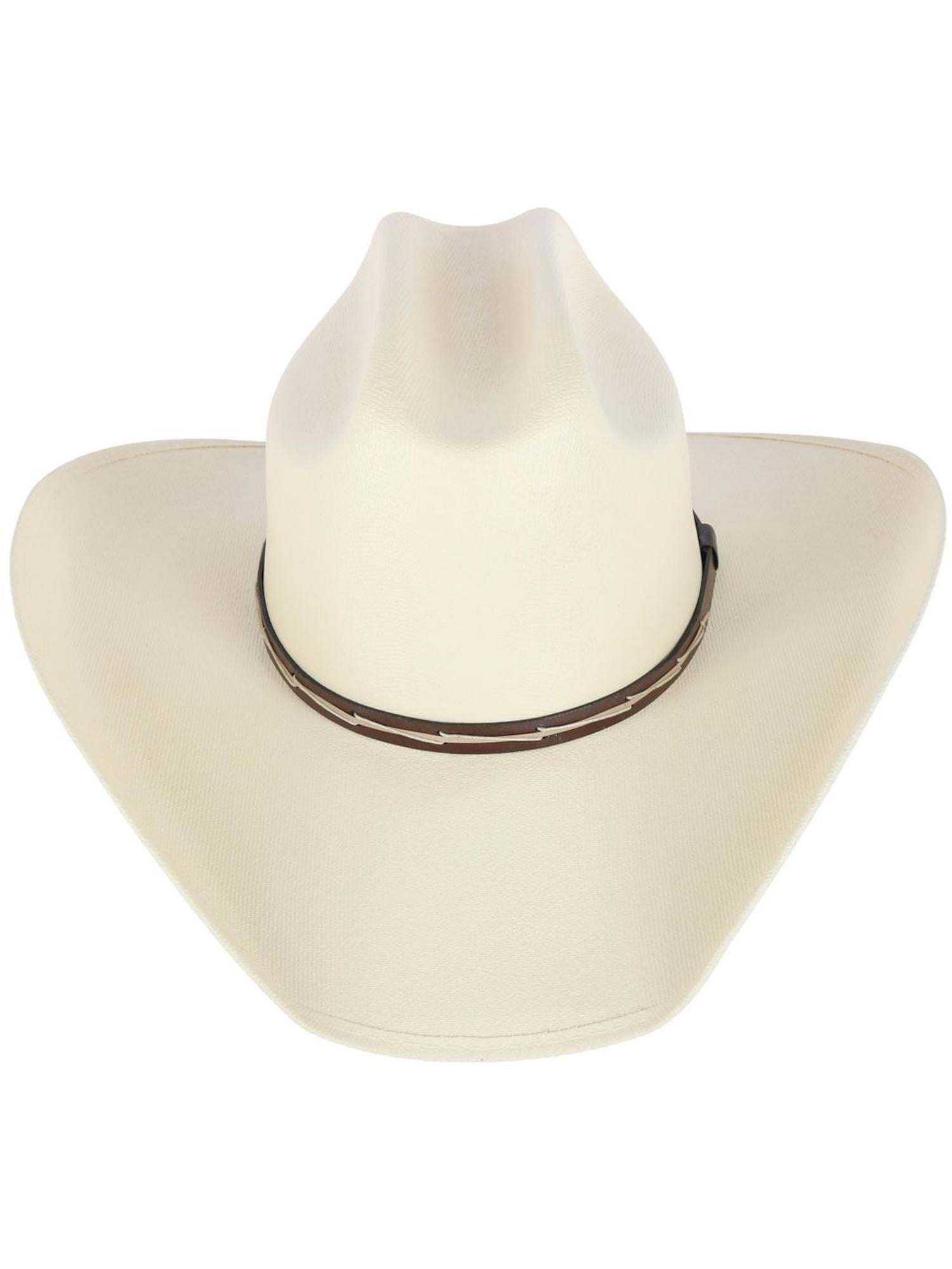 CTM  Western Canvas Hat with Leather Hatband (Men)