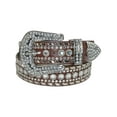 thumbnail image 1 of CTM Western Rhinestone Belt 1.5 Inch Wide Bling Cowgirl Belt ( Available) (Women's Plus), 1 of 3