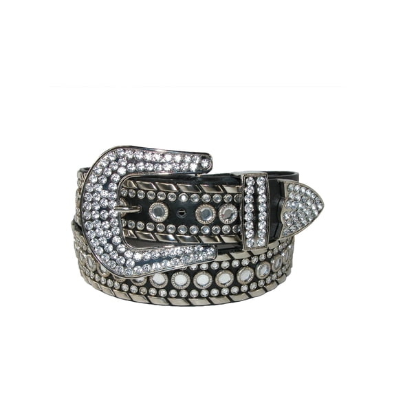 CTM Western Rhinestone Belt 1.5 Inch Wide Bling Cowgirl Belt ( Available) (Women's Plus)