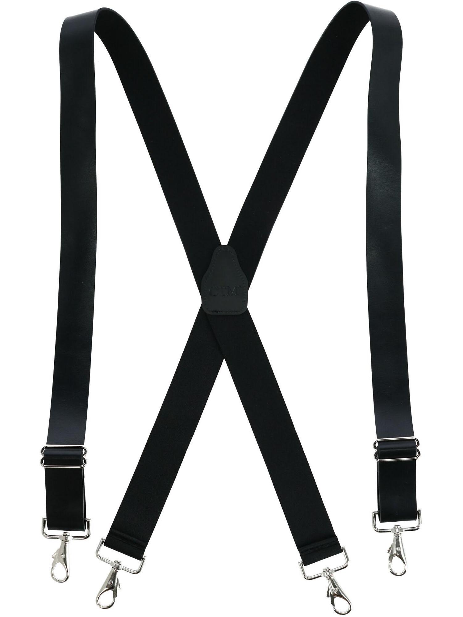 CTM  Wide Leather Suspenders with Swivel Hook Ends (Men Big & Tall) - image 1 of 4