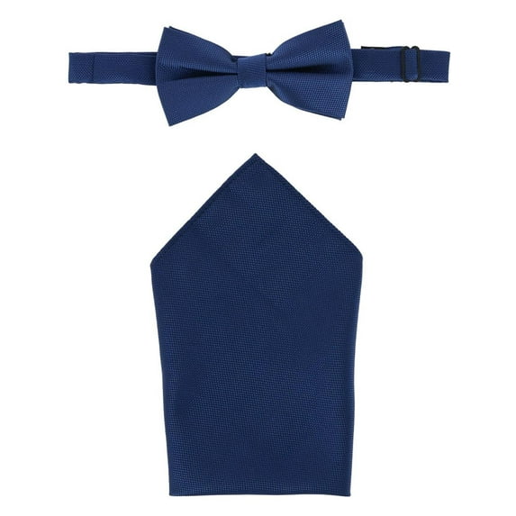 CTM Woven Bow Tie and Handkerchief Set (Men)