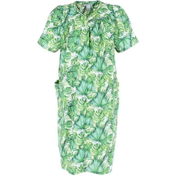 CTM Woven Seersucker Patterned Duster by Elegant Emily (Women's Plus)
