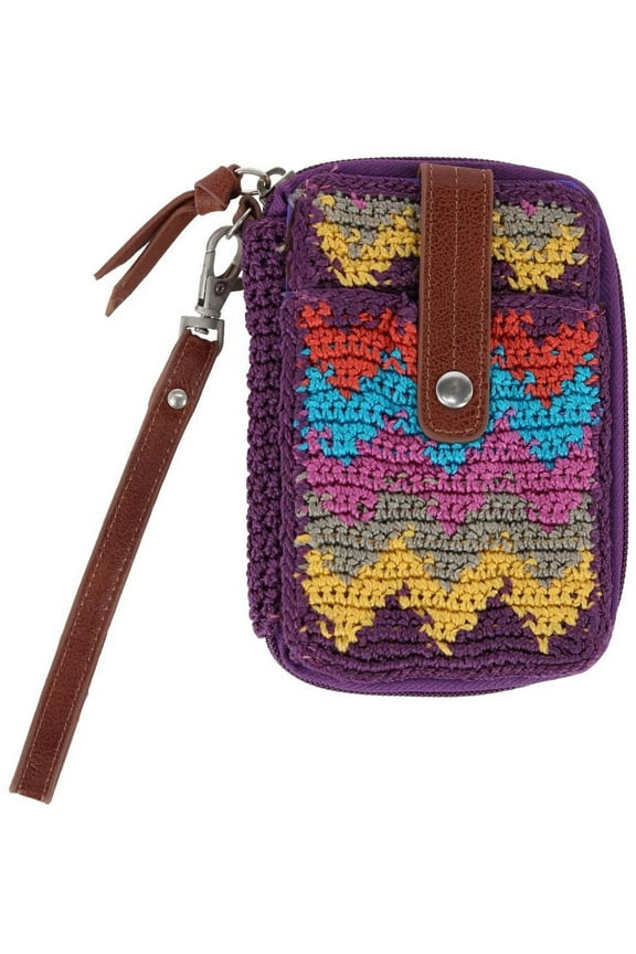 Zip Around Crocheted Clutch Wristlet (Women)