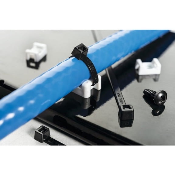 CTM10C2 151-30400 Cable Tie Screw Mount Black #8 Screw .579" X .370" - 100 Pack